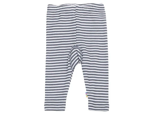 Joha leggings mørk grå striber merinould/silke